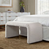 Conrad Accent Bench in Ivory Boucle Fabric / CONRADBEIV