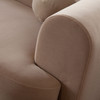 Form Sofa in Camel Performance Velvet w/ (2) Accent Pillow Balls / FORMSOCA