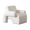 Noa Accent Chair in Ivory Sherpa Fabric / NOACHIV