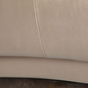 Zelda Curved Armless Sofa in Light Camel Performance Velvet w/ (1) Accent Pillow Ball / ZELDAASLCA