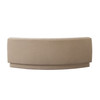 Zelda Curved Armless Sofa in Light Camel Performance Velvet w/ (1) Accent Pillow Ball / ZELDAASLCA