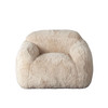 Dawson Accent Chair in Yak Sand Natural Faux Fur / DAWSONCHNA