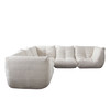 Ezra 5PC Corner Sectional in Cream Fabric / EZRA3SC2ACCM