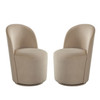 Kendall Dining/Accent Swivel Chair in Ivory Boucle Fabric / KENDALLCHLCA2PK