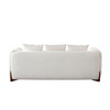 Link Sofa in Elite Ivory Fabric w/ Wood Leg / LINKSOIV