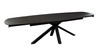 Onyx Rectangle Extension Dining Table w/ Black Ceramic Glass Top & Black Metal Leg / ONYXDTBL