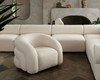 Quantum Swivel Accent Chair in Ivory Sherpa / QUANTUMCHIV