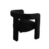 Scout Dining/Accent Chair in Black Boucle Fabric / SCOUTCHBL