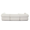 Zia 4PC Modular Reversible Chaise Sectional in Ivory Sherpa Fabric / ZIA2SC1AC1OTIV