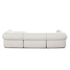 Zia 4PC Modular Reversible Chaise Sectional in Ivory Sherpa Fabric / ZIA2SC1AC1OTIV