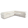 Zia 5PC Corner Sectional in Ivory Sherpa Fabric / ZIA3SC2ACIV