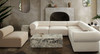 Zia 5PC Corner Sectional in Ivory Sherpa Fabric / ZIA3SC2ACIV