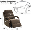 Kayla Power Recliner w/Lift & Heating & Massage / LV02879