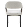 Jensen - Modern Light Grey Fabric + Camel Vegan Leather Dining Chair / VGGA-6261CH-1-LTGRY