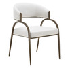 Hudson - Modern Off-White Fabric + Bronze Dining Chair / VGGA-6344CH-1-OFFWHT