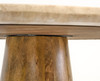 Onalaska - Modern Travertine Marble + Wood Round Dining Table / VGBR-SBA-2550