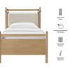 Leni Twin Size Wood Platform Bed Frame by Modway / MOD-7309