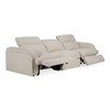 Ambler - Modern Off-White Fabric Sofa w/ 2 Power Recliners / VGKV-KM.6629-SOFA-LINEN