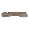 Ambler - Modern Brown Fabric Sectional Sofa w/ 2 Power Recliners Right Facing Chaise / VGKV-KM.6629-SECT-EARTH