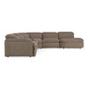 Ambler - Modern Brown Fabric Sectional Sofa w/ 2 Power Recliners Right Facing Chaise / VGKV-KM.6629-SECT-EARTH