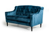 Carly Transitional Blue Velour Loveseat / VGMB-1702-BLU-LOVE