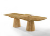 Truman - Mid-Century Modern Natural Oak Extendable Dining Table + 6 Chairs Set / VGMA-MIT-5346-7PC-EXTSET-NAT