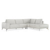 Soho - Italian Right Facing Light Grey Nirvana Leather Sectional Sofa / VGCCSOHO-RAF-LTGRY-SECT