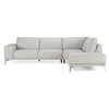 Soho - Italian Right Facing Light Grey Nirvana Leather Sectional Sofa / VGCCSOHO-RAF-LTGRY-SECT