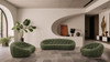 Yolonda - Modern Curved Green Fabric Sofa / VGEV2126C-SOFA-C-13
