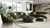 Yolonda - Modern Curved Green Fabric Sofa Set / VGEV2126C-SET-C-13