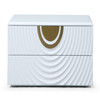 N1869 - Sample - White + Gold Nightstand / VGVC-N1869