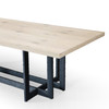 T8963 - Sample - Natural Oak + Black Metal Dining Table / VGVC-T8963