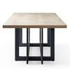 T8963 - Sample - Natural Oak + Black Metal Dining Table / VGVC-T8963