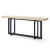 K8963 - Sample - Natural Oak + Black Metal Console Table / VGVC-K8963