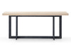 K8963 - Sample - Natural Oak + Black Metal Console Table / VGVC-K8963