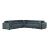 Dalton - Modern Italian Blue Leather Sectional + Recliners / VGDT-DALTON-SECT-BLU