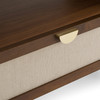 Emilio - Modern Natural Burlap + Walnut Nightstand / VGMA-BR-177-NS