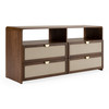 Emilio - Modern Natural Burlap + Walnut Dresser / VGMA-BR-177-DRS