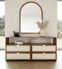 Emilio - Modern Natural Burlap + Walnut Dresser / VGMA-BR-177-DRS