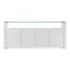 Ashley - Modern Glass + White Fiberglass Buffet / VGVC-G2588