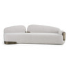 Rainier - Contemporary Off-White Fabric + Antique Brass Sofa / VGFA-SF2019-OFFWHT