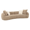 Trevor - Modern Tan Fabric Curved Mini Sectional Sofa / VGOD-24DY220-TAN