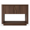 Roma - Modern Walnut + Gold Nightstand / VGAN-ROMA-NS-WAL