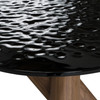 Carnaby - Modern Dark Grey Glass + Walnut Dining Table / VGRY-RY-1338