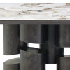Finsbury - Modern Ceramic + Dark Grey Brass Oval Dining Table / VGVC-T9022