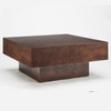 August - Modern Dark Walnut Burl Square Coffee Table / VGMY-5377-WAL
