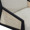 Kratz - Modern Beige Fabric + Rattan + Black Walnut Accent Chair / VGRH-RHT-825027-BGE