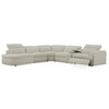 Ambler - Modern Off-White Fabric Sectional Sofa w/ 2 Power Recliners Left Facing Chaise / VGKV-KM.6629-SECT-LINEN-LAF