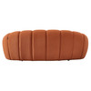 Yolonda - Modern Curved Orange Fabric Loveseat / VGEV2126C-LOVE-C-09