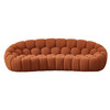 Yolonda - Modern Curved Orange Fabric Sofa / VGEV2126C-SOFA-C-09